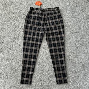 Men's YoungLA Dapper Dress Pants #615, 34x32 Black/OffwhitePlaid, NWT